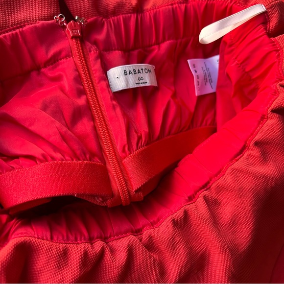 Aritzia Babaton Red Off Shoulder Flutter Jumpsuit Size 00 Missing Belt NWOT - Picture 15 of 17
